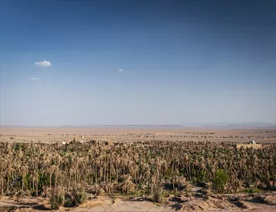عکس منظره کویر در واحه گرمِه نزدیک یزد، ایران: زیبایی های طبیعی