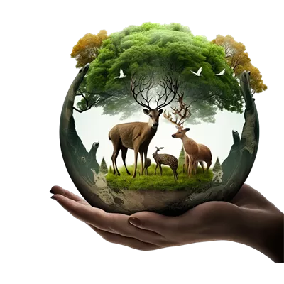 عکس دوربری تصویری زیبا از زمین با تمرکز بر طبیعت و اکولوژی پایدار