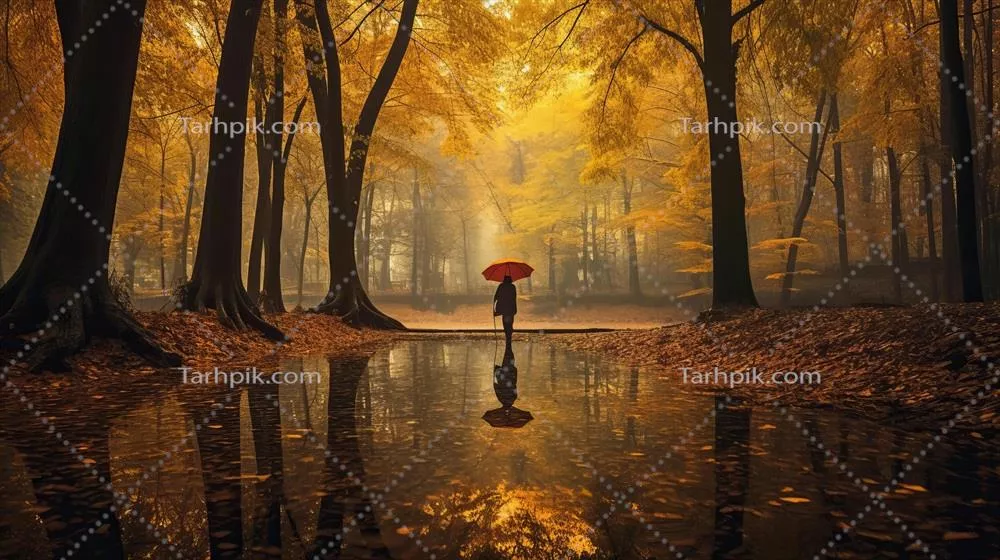 عکس تصویری زیبا از پس زمینه طبیعی پاییزی با رنگ های گرم و دلنشین