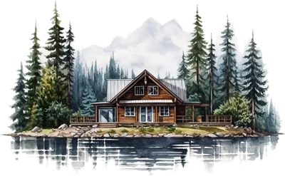 عکس دوربری کابین چوبی زیبا با طراحی مدرن و الهام گرفته از طبیعت