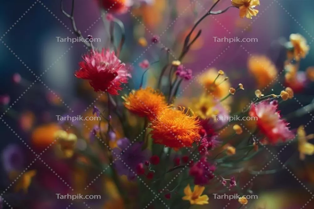 عکس جشنواره ای از رنگ های شگفت انگیز گل ها در هنر انتزاعی