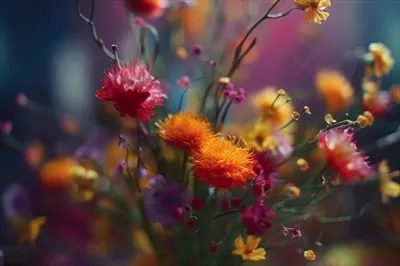 عکس جشنواره ای از رنگ های شگفت انگیز گل ها در هنر انتزاعی