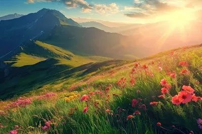 عکس منظره ای باشکوه از طبیعت با رنگ های زنده و دلنشین