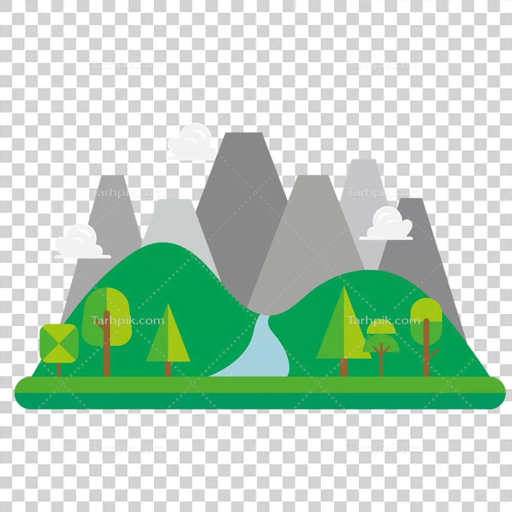 عکس دوربری منظره ای زیبا از جنگل و کوهستان با جزئیات طبیعی و دلنشین
