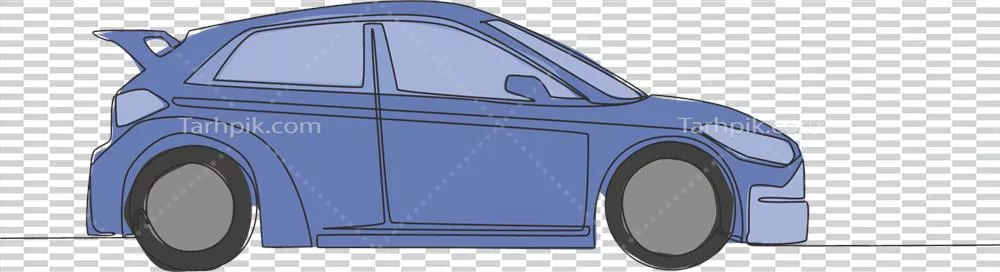 عکس دوربری طراحی یک خطی و مدرن از خودروی هاچبک کوچک برای شهرهای امروزی