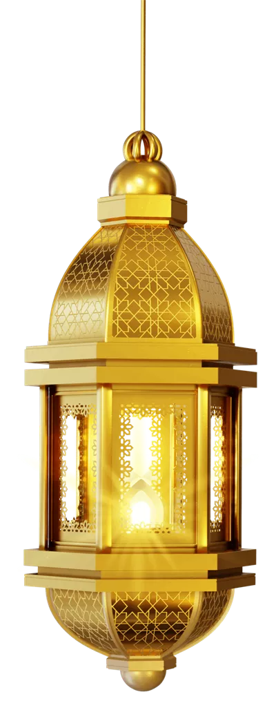 عکس دوربری چراغ های زینتی اسلامی با طراحی طلایی و جذاب برای دکوراسیون