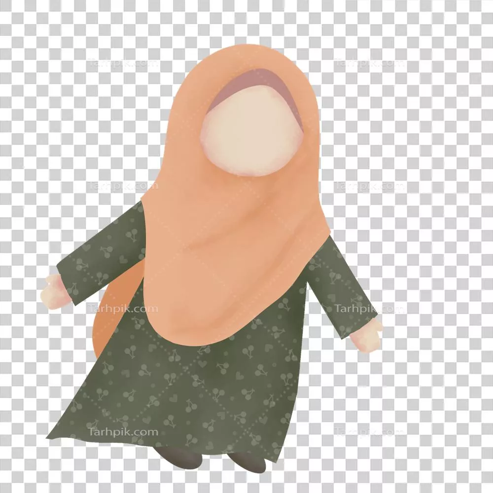 عکس دوربری تصویری زیبا و جذاب از یک دختر مسلمان با طراحی فانتزی و بدون چهره