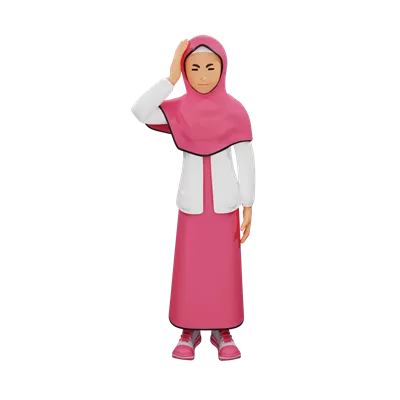 عکس دوربری تصویری از دختر مسلمان جوان در حالتی شگفت انگیز و جذاب