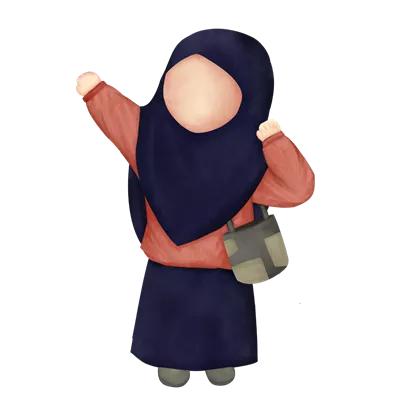 عکس دوربری تصویری زیبا از دختر مسلمان جوان با حجاب و لبخند دلنشین