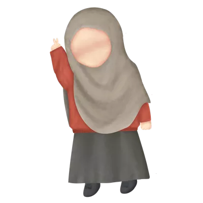 عکس دوربری تصویری زیبا از یک دختر مسلمان جوان با حجاب و لبخند دلنشین
