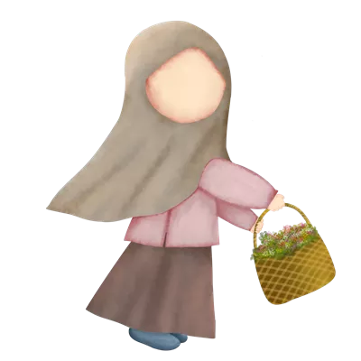 عکس دوربری تصویری زیبا از یک دختر مسلمان جوان با حجاب و لبخند دلنشین