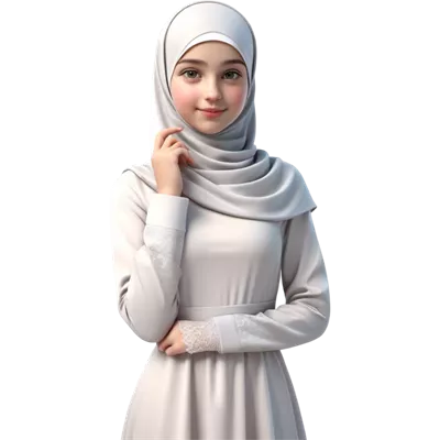 عکس دوربری دختری با لباس اسلامی زیبا و مدرن در یک محیط طبیعی