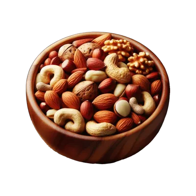 عکس دوربری مخلوط میوه خشک و آجیل: یک میان وعده سالم و خوشمزه برای انرژی روزانه