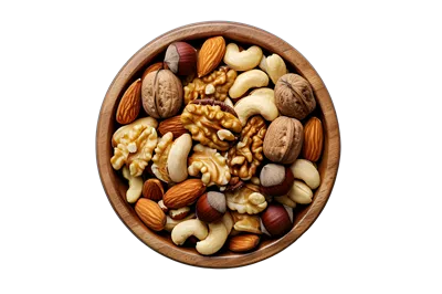 عکس دوربری نمایی زیبا از حبوبات در یک کاسه چوبی با طراحی هوش مصنوعی