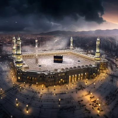 عکس کعبه، مقدس ترین مکان اسلامی و نماد وحدت مسلمانان در جهان