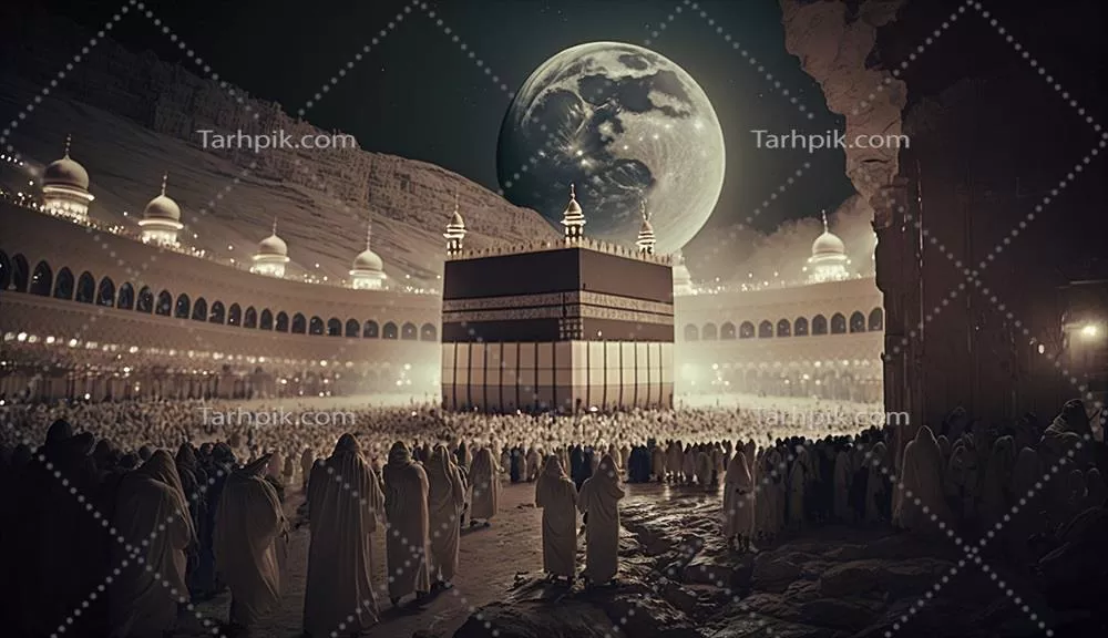 عکس تصویری زیبا از کعبه در موسم حج و مناسک عمره در مکه