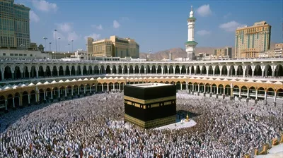 عکس تصویری زیبا و هنری از کعبه، مقدس ترین مکان اسلامی در مکه