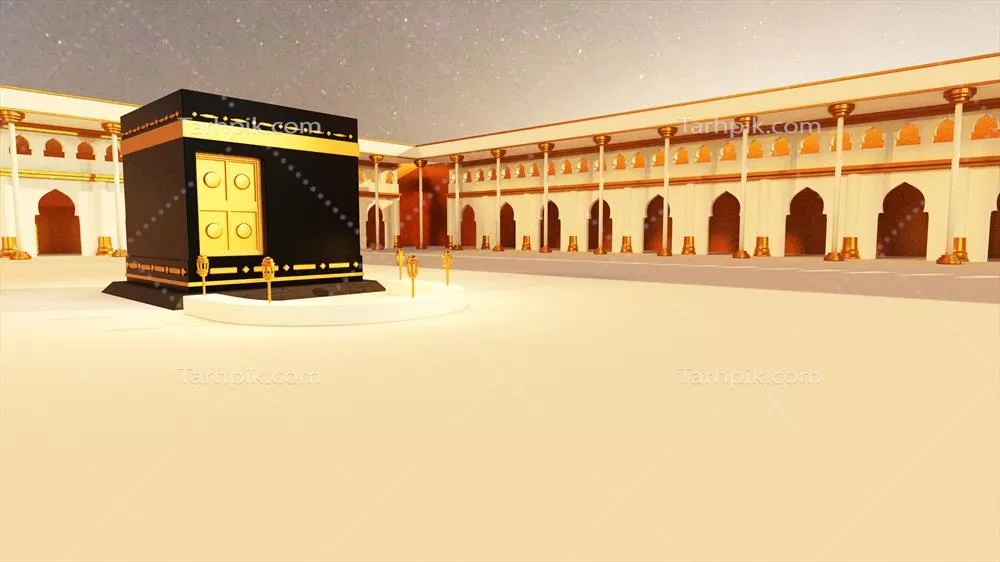 عکس تصویری سه بعدی از کعبه در شهر مکه با جزئیات زیبا و جذاب