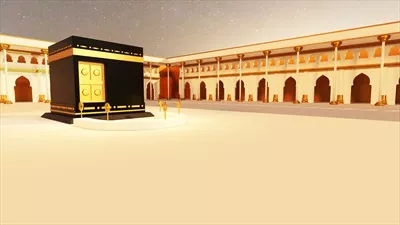 عکس تصویری سه بعدی از کعبه در شهر مکه با جزئیات زیبا و جذاب