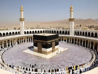 عکس تصویری از کعبه در رمضان: آرامش و معنویت در دل عبادت اسلامی