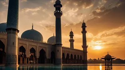 عکس لحظه ای زیبا از ماه رمضان با طراحی هوش مصنوعی