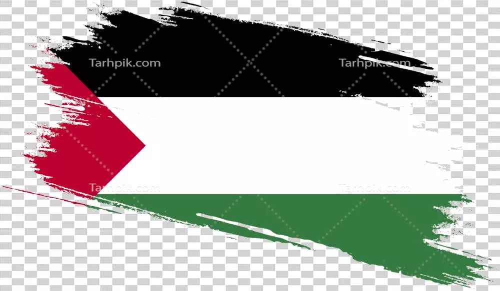 عکس دوربری پرچم فلسطین با بافت کهنه و فرسوده برای استفاده در طراحی