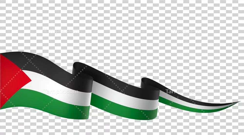 عکس دوربری طراحی المان پرچم فلسطین برای روز ملی استقلال با ربان زیبا