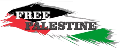 عکس دوربری طراحی شفاف پرچم فلسطین با پیام آزادی قدس و فلسطین