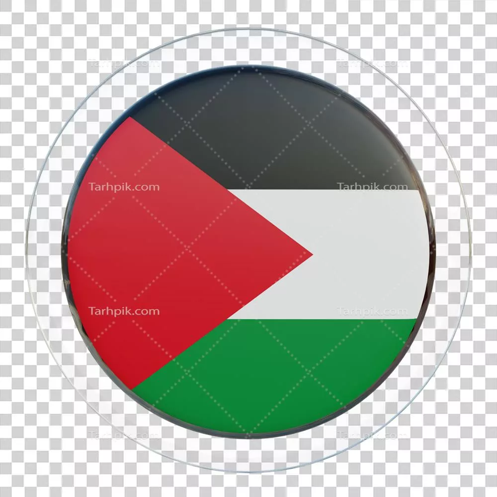 عکس دوربری پرچم فلسطین با طراحی سه بعدی و بافت براق و جذاب