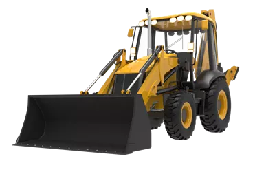 عکس دوربری تراکتور زرد رنگ JCB: ماشین آلات سنگین و قدرتمند برای پروژه های عمرانی