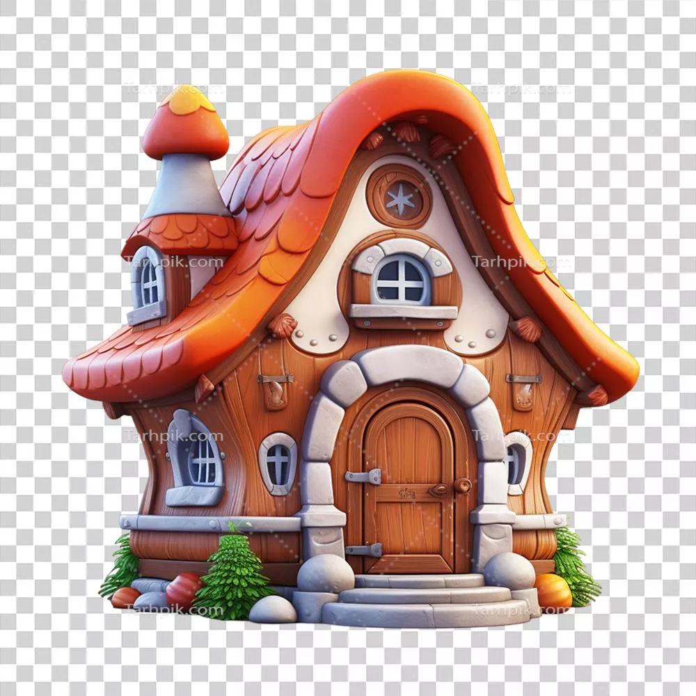 عکس دوربری خانه ای شگفت انگیز و فانتزی برای دورف ها و الف ها به سبک کارتون