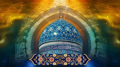 عکس تصویری زیبا از گنبد مقبره غوث پاک در بغداد با نمایی اسلامی