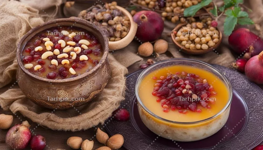 عکس دسر سنتی ترکی آشیوره: دسر خوشمزه و مغذی با طعمی بی نظیر