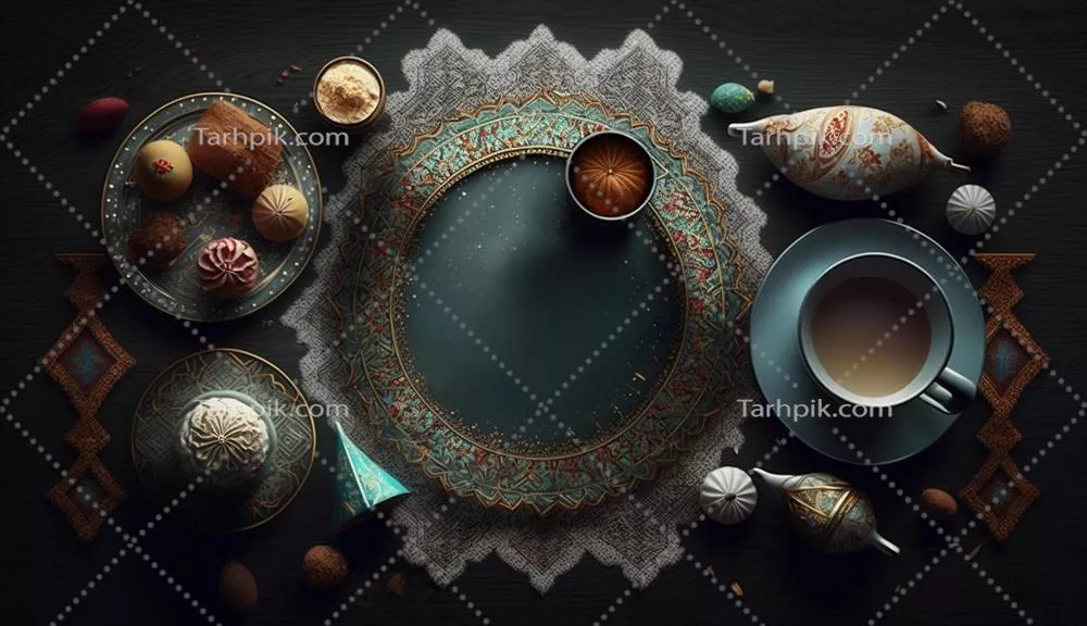 عکس جشن پایان ماه رمضان و برگزاری مراسم عید فطر در شهر به صورت هوش مصنوعی
