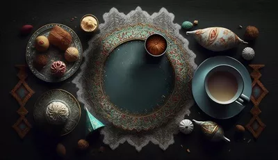 عکس جشن پایان ماه رمضان و برگزاری مراسم عید فطر در شهر به صورت هوش مصنوعی