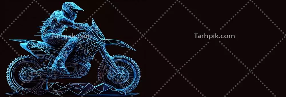 عکس موتورسوار حرفه ای در حال راندن بر روی جاده آسفالت خالی