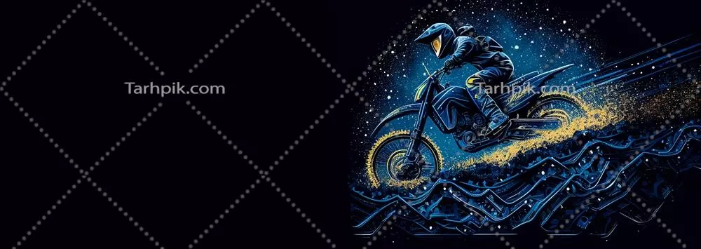 عکس موتورسوار حرفه ای در حال راندن بر روی جاده آسفالت خالی
