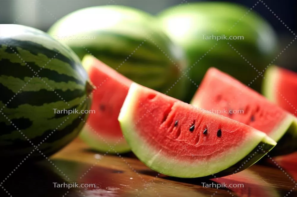 عکس تزیینات زیبا و خوشمزه هندوانه در آشپزخانه برای مهمانی ها