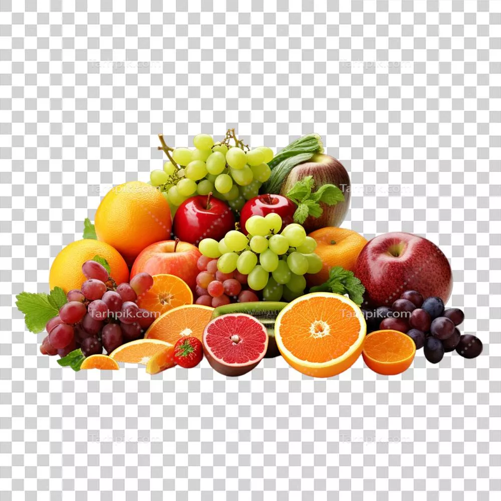عکس دوربری تصویری زیبا از میوه های توت فرنگی و لیمو در طبیعت