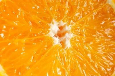 عکس تصویری زیبا از میوه پرتقال بر روی پس زمینه ای جذاب و رنگارنگ