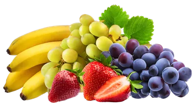 عکس دوربری تصویری زیبا و جذاب از ترکیب میوه های رنگارنگ و خوشمزه