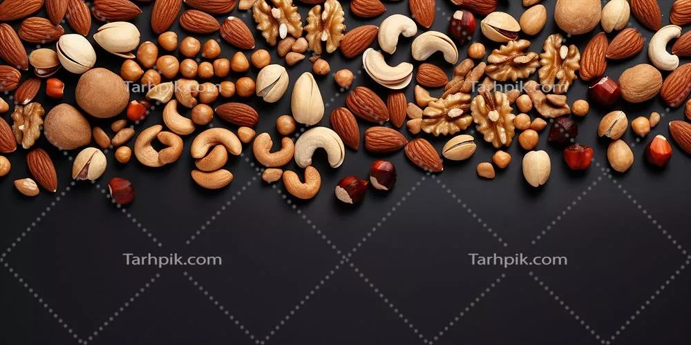 عکس تصویری زیبا از مجموعه ای از مغزها به صورت مسطح و هنری