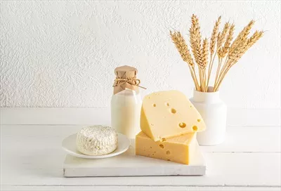 عکس ترکیب زیبا و جشنواره ای برای تعطیلات یهودی شاووت با محصولات لبنی
