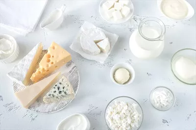 عکس مجموعه ای از محصولات لبنی با تنوع بالا و کیفیت ممتاز