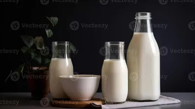 عکس نوشیدنی گیاهی سالم و بدون لبنیات: جایگزینی برای شیر با طعم عالی