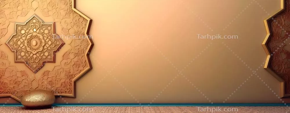 عکس پس زمینه اسلامی با الگوی ماندالا برای روز جمعه طلایی رمضان