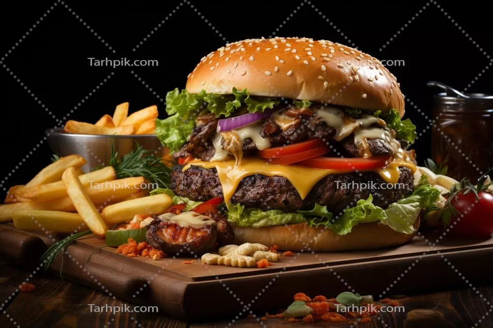 عکس جشنواره برگر: تجربه ای لذیذ از برگرهای گوشتی و سبزیجات تازه