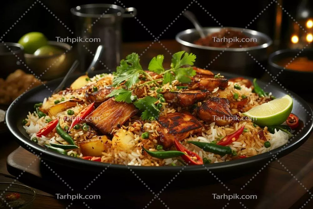عکس نوشیدنی خوشمزه و سنتی ناسی گورنگ اندونزی با طعم های تند و لذیذ