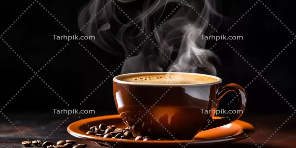 عکس یک فنجان داغ قهوه تازه در فضایی دلنشین و آرامش بخش