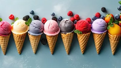 عکس تصاویر متنوع و جذاب از بستنی با طراحی های هنری و خلاقانه